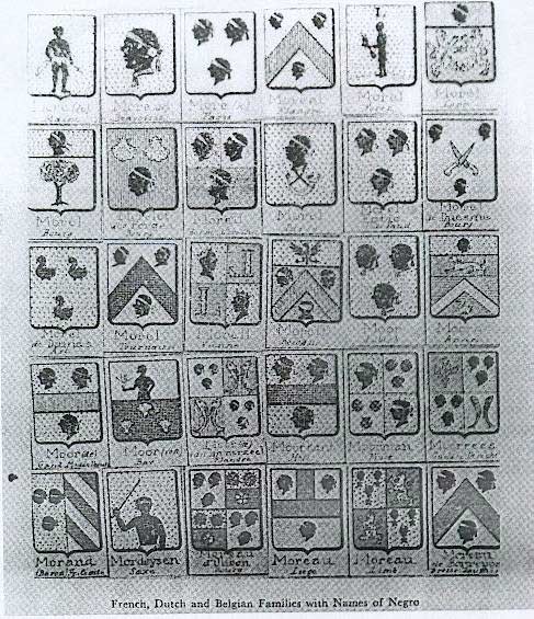 Few European families coat of arms - French, German, and Belgian – that have Black ancestors in their lineages.