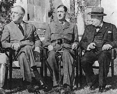 Franklin Roosevelt, le 2e plus grand président de l'histoire des Etats Unis Charles de Gaulle, le plus grand français de tous les temps Winston Churchill, le plus grand britannique de tous les temps