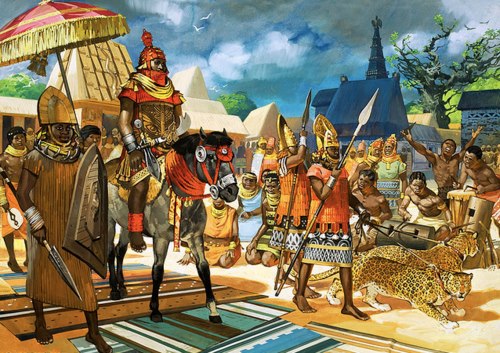Le royaume de Benin (actuel Sud du Nigeria) Illustration d'Angus McBride