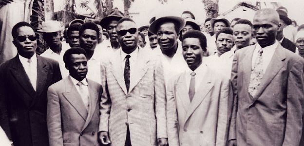 5 des principaux leaders indépendantistes kamerunais De gauche à droite au premier plan : Osende Afana, Abel Kingué, Um Nyobè, Felix Moumié, Ernest Ouandié Mis à part Kingué, tous seront tués