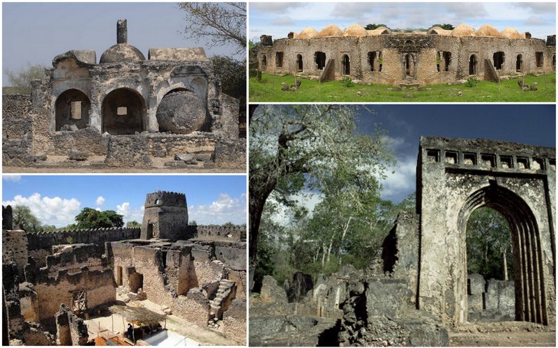 Vestiges de la civilisation Swahili sur les côtes de la Tanzanie et du Kenya 