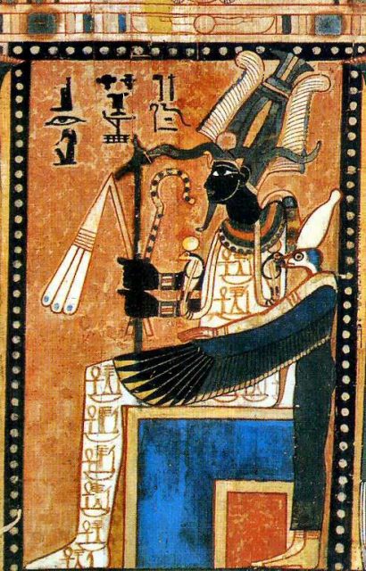 Wosiré (Osiris) , celui qui est né, mort et ressuscité pour la première fois dans toute l'histoire universelle