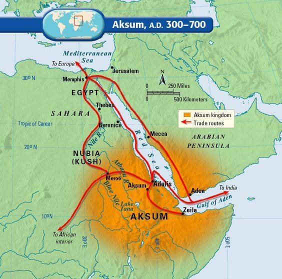 Royaume africain d'axoum controlant l'arabie du sud au temps de mahomet