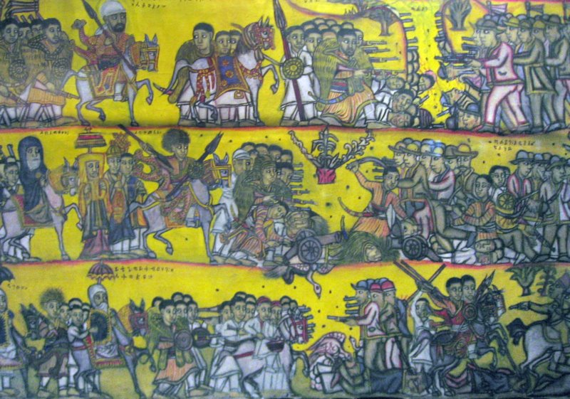 Peinture éthiopienne de la bataille d'Adoua
