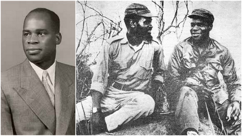 Eduardo Mondlane, père de l'indépendance du Mozambique Il est à droite avec Samora Machel