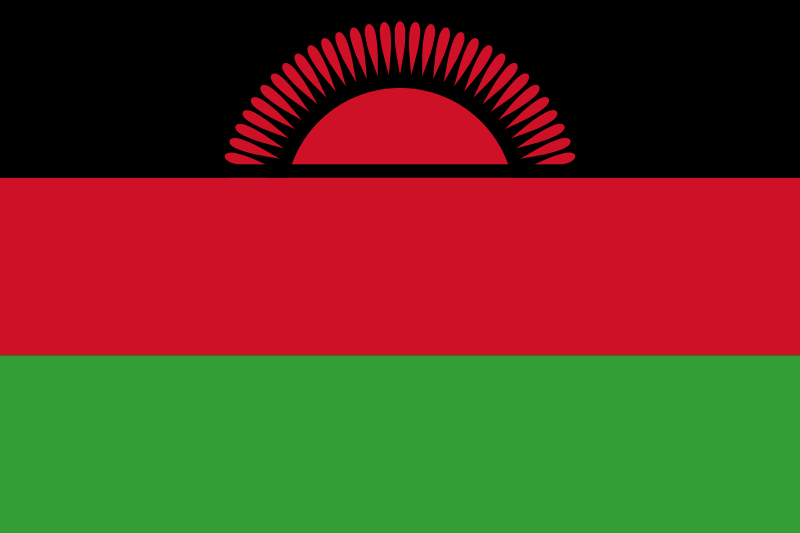 Le drapeau du Malawi est directement inspiré de celui du Nigeria 