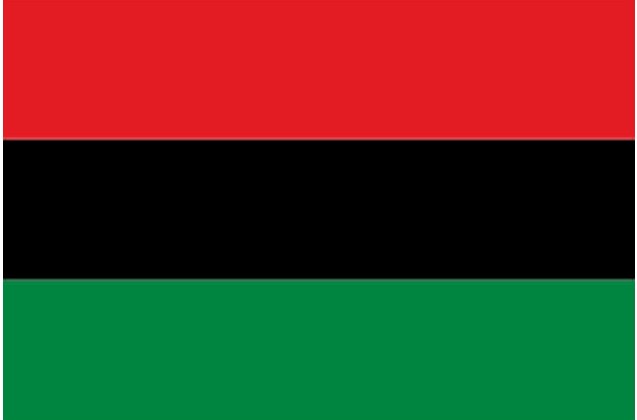 Le drapeau panafricaniste, le drapeau qui rassemble tous les Noirs du monde entier jusqu'à nos jours, a été conçu par Marcus Garvey et adopté le 13 Aout 1920 par l'UNIA Le rouge est le sang qu'il faut verser pour libérer l'Afrique et le monde noir, le Noir est notre couleur de peau, le vert est la richesse naturelle de l'Afrique 