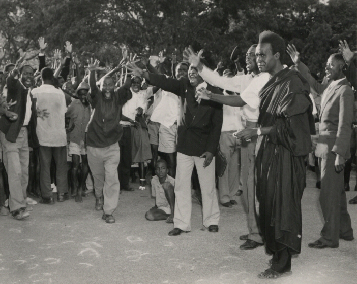 Kaunda lors d'un meeting avec ses partisans